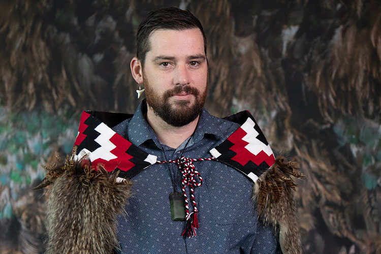 Chris Daymond (Ngā Ruahine, Ngāti Mutunga, Ngāti Mutunga ki Wharekauri): graduate - Kāwai Raupapa – Certificate in Māori and Indigenous Art in Whakairo at Te Wānanga o Aotearoa