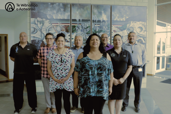  William Davis, Paora Anderson, Tia Barrett, Tawharangi Nuku, Sherrianne Emery, Fred Potini, Rangi Thomas- Hotere, Te Taiurungi Dr Jim Mather